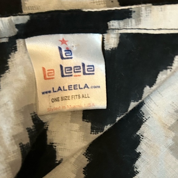 La Leela Cotton Chevron Print  Swimsuit Coverup - Picture 9 of 10